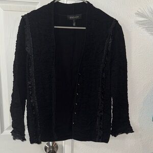 Escada Women's Textured Black Blazer